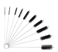 Cepillos De Limpieza para Máquina De Café, 10 piezas, Cepillos de Botella de Limpieza, Cepillos De Limpieza Multifuncionales, limpiador de pipas, cepillo para botellas fino, para Pajita, Copa, Botella