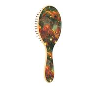 Cepillos de madera para el pelo, cepillo de madera para masaje, con luces de calabaza loca
