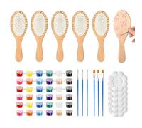 Cepillos de Madera para Peinar para Decorar - Kit de pintura para cepillos,Set de manualidades para pintar peines,para Amantes de las Manualidades Adultas Mujeres Principiantes de Arte Hogar Familias