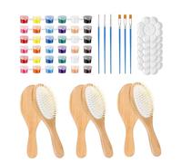 Cepillos de Madera para Pintura | Kit de Manualidades de Cepillos | Set Creativo de Peine de Madera | para Amantes de las Manualidades Adultas Mujeres Principiantes de Arte Hogar Familias Regalo Fin