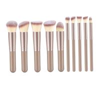 Cepillos de maquillaje con 10 cepillos de maquillaje, sin cobertizo, sin crueldad, seda y seducir de cepillos de maquillaje profesional para mujeres accesorios de maquillaje diario de viaje, juegos de
