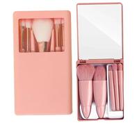 Cepillos de maquillaje Fundamentos Corredores de polvo Sombra de ojos Caso de maquillaje sintético con espejo y ventana, 10 piezas