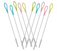 Cepillos de paja, 10 cepillos de limpieza, cepillos de paja de acero inoxidable, pajita, cepillos para tubos de ensayo, limpiador de tubos de paja