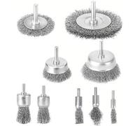 Cepillos De Rueda De Alambre De Acero Carbono De Resistencia 9 Piezas Compatibles Para Taladros Eléctricos Para Restauración De Superficies De Madera Metálica Cepillos De Rueda De Alambre De