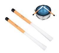 Cepillos de tambor, 2 piezas pinceles de tambor de nylon retráctiles, cepillos de percusión cepillos de alambre profesionales barras de batería para adultos accesorios de (Naranja blanca)