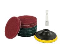 Cepillos for taladro eléctrico, almohadillas de fregado de 4 pulgadas, herramientas de limpieza for bañeras, kit de cepillos for polvo for taladros eléctricos, 8 piezas