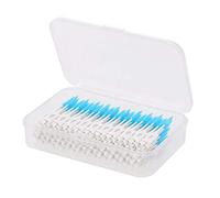 Cepillos interdentales Cepillos limpiadores de dientes desechables ultra apretados Cepillo de palillo de dientes de silicona para espacios interdentales Azul