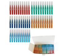 Cepillos interdentales de plástico suave de 50 piezas, surtidos, suaves para las encías, herramienta portátil para el cuidado bucal.