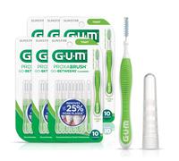 Cepillos interdentales GUM Proxabrush Go-Betweens - Apretados - Palillos dentales de cerdas suaves para eliminar la placa - Seguros para aparatos