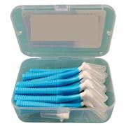 Cepillos interdentales y palillos de hilo dental, Cepillo interdental en forma de L, selección dientes push-pull, 20 piezas