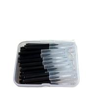 Cepillos interdentales y palillos de hilo dental, Cepillo Interdental for Entre Dientes Tipo I Push Pull Paquete De 80 Piezas Multicolor(80pcs 0.7 Mm Black)