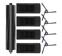 Cepillos laterales de cepillo de rodillo principal y paquete de filtro compatibles con Ecovacs X2 DEX86 para OmniX2 Pro para un mejor mantenimiento de la aspiradora