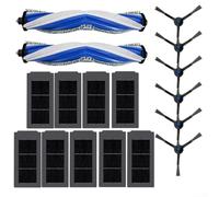 Cepillos laterales de cepillo principal y kit de filtro para Ecovacs para X5 para OMNI para aspiradoras X5 PRO que soportan e limpieza continua y aire (17 piezas)