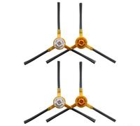 Cepillos laterales de repuesto para robot aspirador Tesvor S5 Max, cabezal de cepillo ABS + nailon de 50 mm, cambio rápido para esquinas y bordes, negro (4 paquetes)