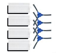 Cepillos laterales de repuesto, para Venga para VG RVC 3000 3001, accesorios de cepillo de barrido para aspiradora robot, con filtro lavable, aislamiento de cabello antienredos