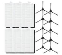 Cepillos laterales y filtros de repuesto para Liectroux X6 ZEDAR R600 - Kit de mantenimiento de robot limpiador blanco (B)
