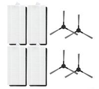 Cepillos laterales y filtros de repuesto para Liectroux X6 ZEDAR R600 - Kit de mantenimiento de robot limpiador blanco (A)