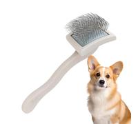 Cepillos lisos para el aseo, cepillo liso - Cepillo de aseo de limpieza para mascotas - Designación de mascotas de masaje de peine suave, herramienta portátil de mango de madera