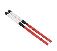 Cepillos para Batera de Jazz, Alambre de Nailon ABS, Cepillo Porttil para Baquetas, Cerdas Adecuadas, 2 Unidades/par de Cepillos para Batera (rojo