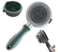 Cepillos para gatos para gatos interiores, cepillo de aseo de gatos cepillo para perros retráctil de doble cara para el baño de masaje con mango no deslizante para el cepillo para mascotas para el ho