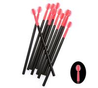 Cepillos para pestañas, 50PCS/PACK Cepillo de pestañas de silicona desechable Varitas para rímel Aplicador Cepillo para cejas Suministros de extensión Herramientas de maquillaje (forma esférica), Sil