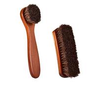 Cepillos para Zapatos,2 PCS Cepillo Lustrador Cepillos de Crin de Caballo Cepillos para Pulir Zapatos Cepillo de Pelo de Caballo de Alto Brillo Cepillos para Limpieza de Zapatos para Prendas Botas