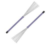 Cepillos retráctiles de alambre retráctiles con cómodas asas de goma, 1 par de cepillos de percusión de alambre para amantes de la música de jazz