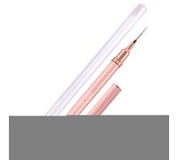 Cepillos revestimiento arte uñas - punta fina nylon, cepillo rayas | Herramienta precisión 18 cm con agarre tubo cobre, pluma dibujo línea delgada para detalles gel