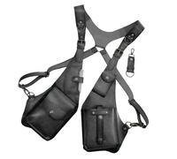 Ceprznvey Arnés antirrobo de Cuero,Arnés antirrobo | de Hombro Doble Cosplay Medieval,de Ajustable para Exteriores, Bolsillo Tipo Billetera con Correa para Las Axilas, Bolso de Hombro para teléfono