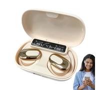 Ceprznvey Auriculares con clip para los oídos, auriculares inalámbricos verdaderos, audio inteligente con cancelación de ruido, batería de larga duración, diseño impermeable IPX4, ideal para viajes