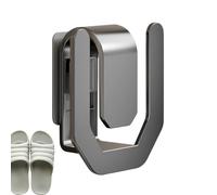 Ceprznvey Bathroom Slipper Holder, Wall Shoe Organizer Mount, Hanging Rack for Slides Sandals Flipflops, Carbon Steel Storage Hook in Gray for Closet Entryway Small Spaces