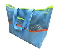 Ceprznvey Beach Bags for Women, Large Mesh Waterproof Beach Tote Bag with Shoulder Straps for Travel Pool School Holiday Work Shoes Groceries Gym Shopping Towels & Everyday Essentiials, azul, Se