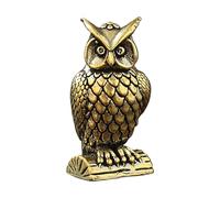 Ceprznvey Brass Owl Figurine - Table Centerpieces | 3.5x1.7cm a 3.2x1.6cm B with Decorative Accent, Brass Material with Home Decor Category, Owl Statue for Office, Apartment, Living Room and Study