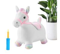 Ceprznvey Caballo Saltarín - Juguete Hinchable De Caballo Saltador - Juguete Interactivo De Peluche para Desarrollo del Equilibrio para Niños Y Niñas De 2 A 5 Años Cumpleaños Navidad