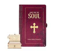 Ceprznvey Caja de tarjetas con versículos de la Biblia | Caja de versículos de la Biblia para aliento diario, accesorios de oración de escritura de inspiración diaria, estuche de organización para