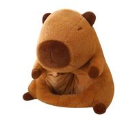 Ceprznvey Capybara Hat, Stuffed Headgear, Soft Cute Cartoon Animal Plush Hat for Kids, Adults, Christmas, Cosplay Costume, Birthday, Parties, 14.96x13.78 Inches, 400g, PP Cotton