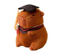 Ceprznvey Capybara Plush Toy, Graduation Cap Doll, Soft Stuffed Animal, Cute Design Premium Quality Fabric Sturdy Lightweight Child-Friendly for Kids, 9.06 Inches
