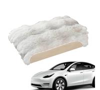 Ceprznvey Car Armrest Cushion, Center Console Plush Cover, Comfortable Arm Rest, High Elastic Sponge Core, PU Leather Material, Buckle Installation, for Truck, , 1 Piece, Black