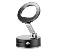 Ceprznvey Car Phone Mount, Magnetic Phone Holder, Vacuum Suction Mobile Stand, Foldable Aluminum Alloy, 360° Rotating Bracket for Gym Desk Outdoor Travel Tablet, 2.32x2.32x1.45 Inches