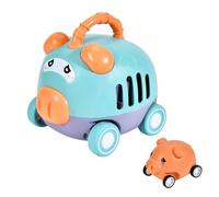Ceprznvey Car Toy, Racing Toy, Cute Animal Pressing Sliding Action Friction Powered Fine Motor Bright Colors Smooth Edges, Kids Toys for Girls and Boys, 4.33x4.33x3.54inches