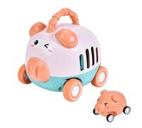 Ceprznvey Car Toy, Racing Toy, Cute Animal Pressing Sliding Action Friction Powered Fine Motor Bright Colors Smooth Edges, Kids Toys for Girls and Boys, 4.33x4.33x3.54inches