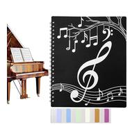 Ceprznvey Carpeta de partituras de música, 40 bolsillos de almacenamiento, muestra 80 páginas en espiral, soporte para música de piano, para presentación, álbumes de recortes, documentos, papel, obras