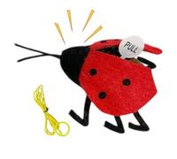Ceprznvey Cat Teasing Toy, Interactive Ladybug Toy, Sound-Activated Catnip, Vibration Sensing Design, Hangable Self-Entertainment, Fun Kitten Playtime, 3,54 x 2,36 pulgadas