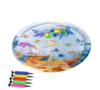 Ceprznvey Cat Water Play Mat, Sensory Cooling Pad, Interactive Pet Toy, Indoor Outdoor Fun, Comfortable Splash, Summer Relief for Pets, Outdoor Water Toy, 39,37