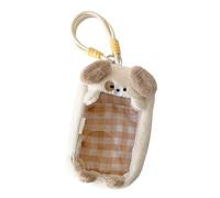 Ceprznvey Collectible Pouch, Figura Display Bag, Multi-Purpose Dustproof PVC Plush Storage Cylindrical Display Case for Coin Phone Baby Toys, Travel Backpack Birthday Use, 1 pieza, Cream Colored, Se