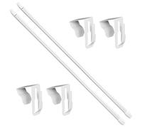 Ceprznvey - Cortina de varillas, diseño de acero ajustable con 4 ganchos, suministros para cocina, Bedroom, Living Room, Hotel, Apartment, 15,75 x 0,51 x 0,39 pulgadas