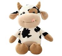 Ceprznvey Cow Plush Toy, Comfortable Soft Plush Cow Doll, Cute Stuffed Animal Pillow, Adorable Playtoy for Kids Room Decor, Huggable Cotton Filling, Girls Boys Bed Sofa Display