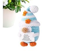 Ceprznvey Crochet Positive GNOME, Handmade Wool Doll, Inspirational Knitted Decor, Soft & Durable, Whimsical & Uplifting, Home & Office Gift, 5.12 Inches, Multicolor, 1 Pack