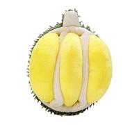 Ceprznvey Dog Chew Toys, Squeaky Dog Toys, Cute Comfortable Durian Sounding Pet Plush Toy for Small and Large Dogs, Shell 6.3x5.12x3.15 Inches, Pulp 4.72x2.36x1.18 Inches, Yellow, 1 Piece