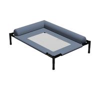 Ceprznvey Dog Cot, Cooling Puppy Bed, Elevated Frame, 1000 g Removable Pet Furniture with Pillow and Transpirable Mesh for Cat Indoor Camping Patio Sunbathing Travel Training